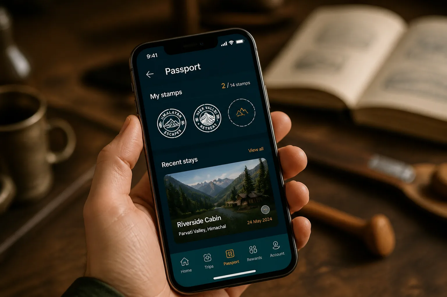 Book & earn stamps