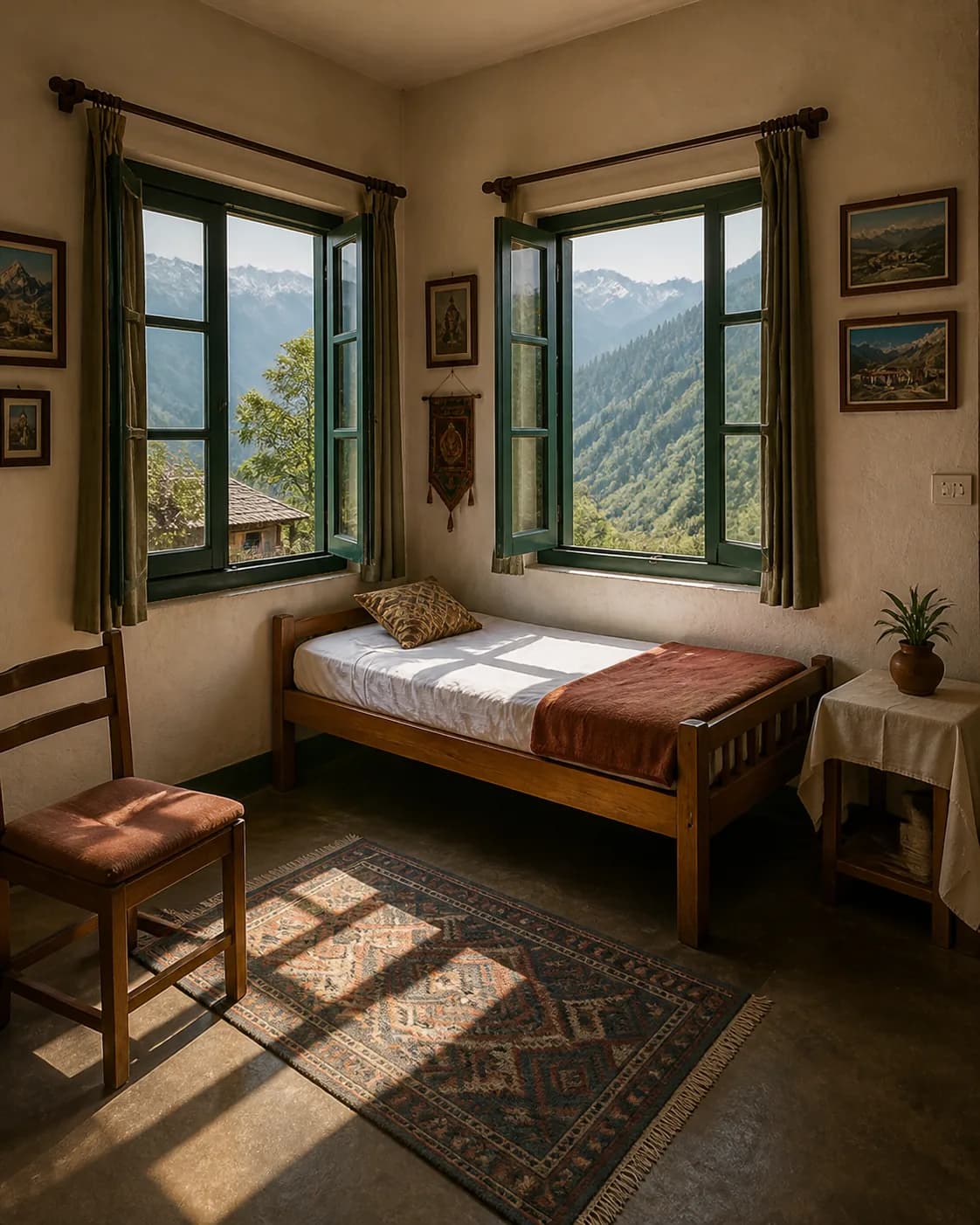 Honestly photographed homestay bedroom